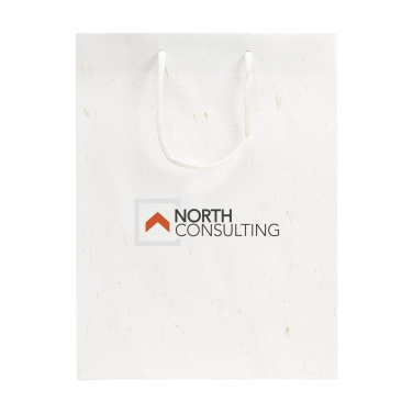 Logo trade promotional items image of: Leaf It Bag recycled with straw fibres (180 g/m²) L