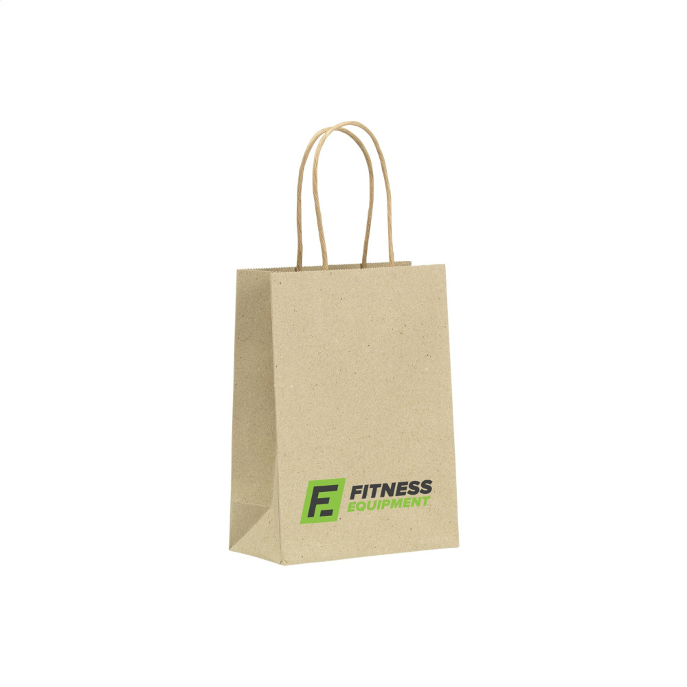 Logo trade advertising products image of: Leaf It Bag recycled grass paper (120 g/m²) S