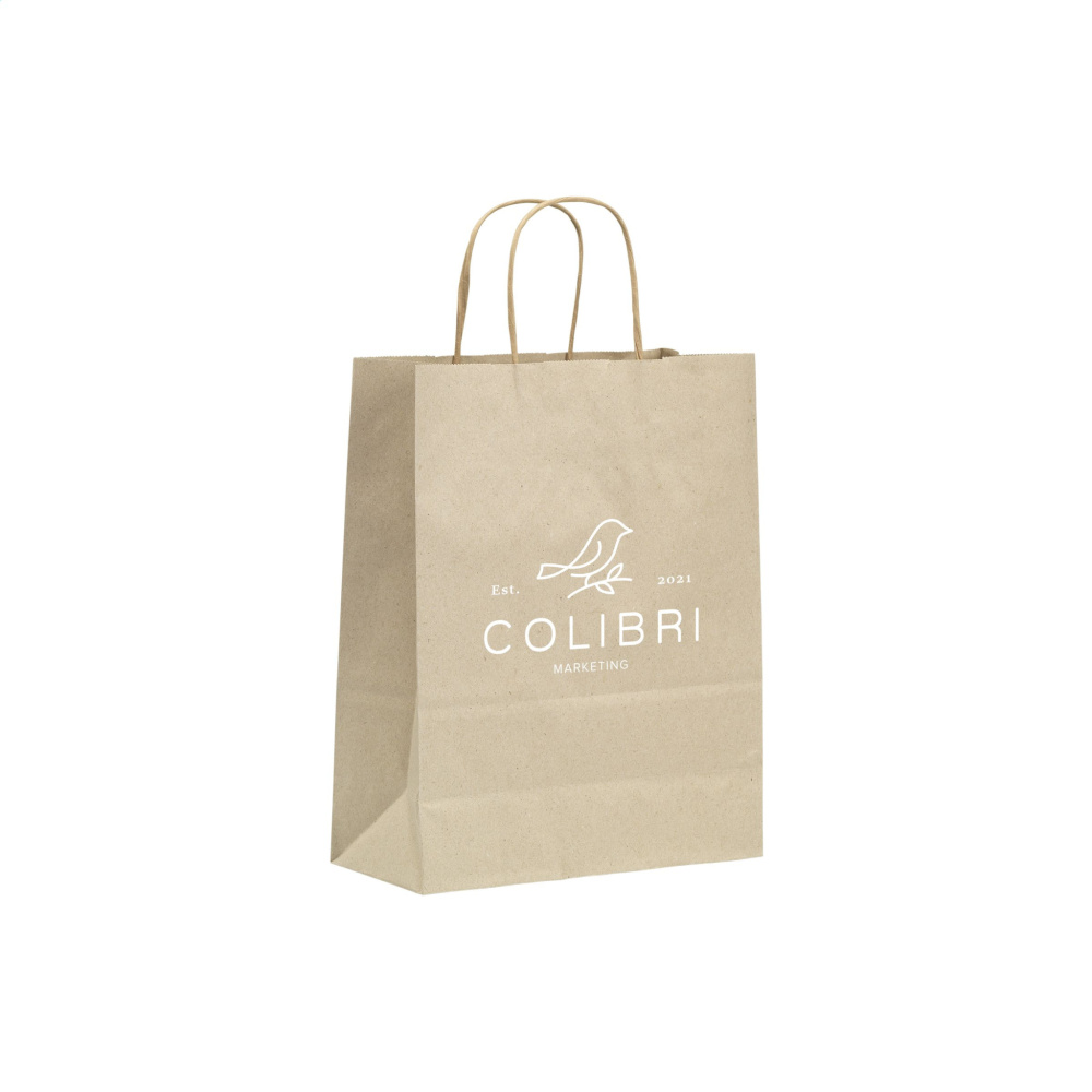 Logo trade promotional item photo of: Leaf It Bag recycled grass paper (90 g/m²) S