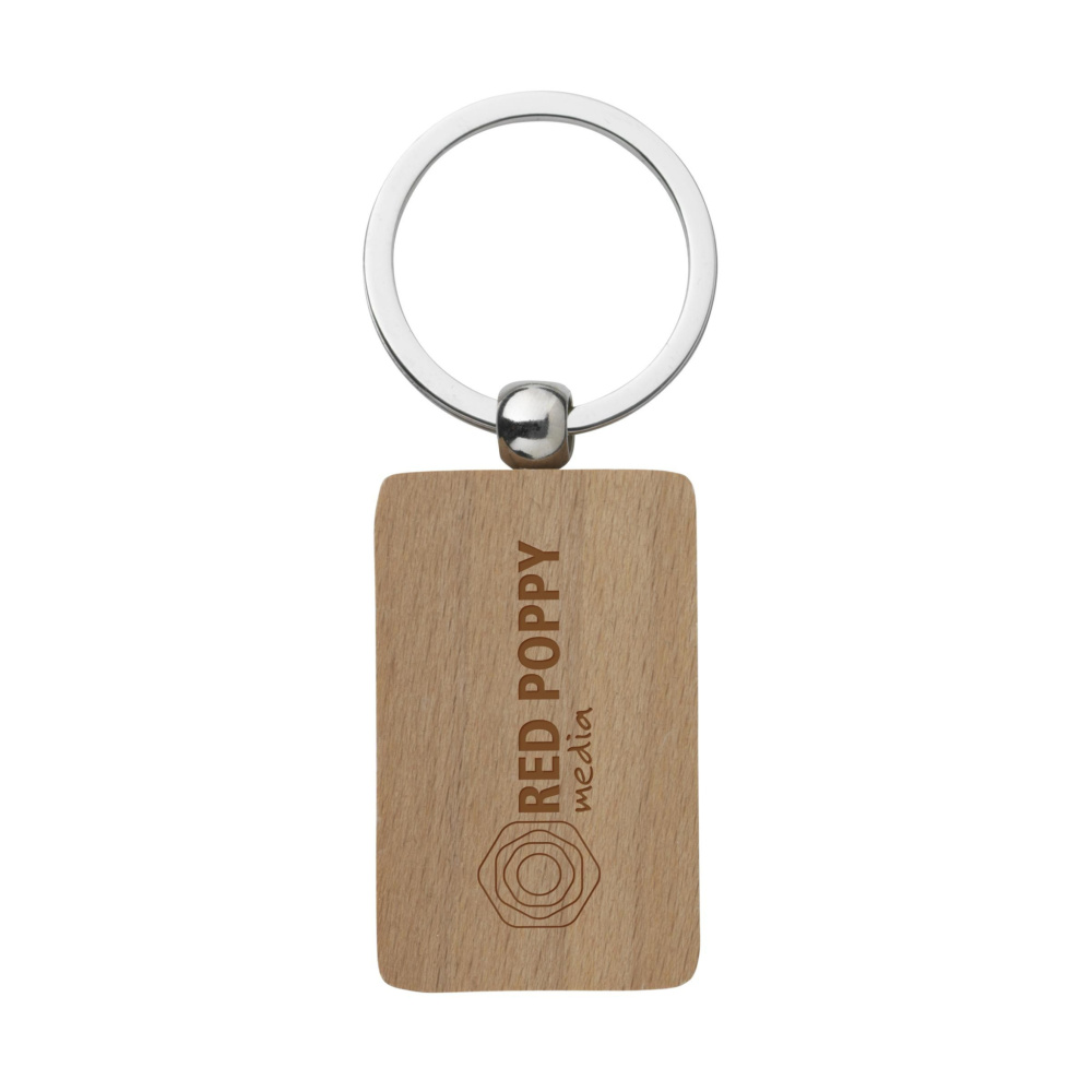 Logotrade promotional merchandise photo of: WoodKey Rectangle keychain