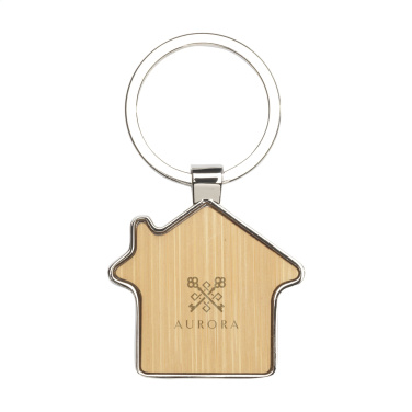 Logo trade promotional item photo of: Casa bamboo keyring