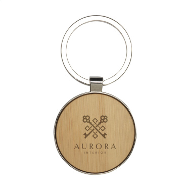 Logo trade promotional items picture of: Bamboo Key Circle keyring