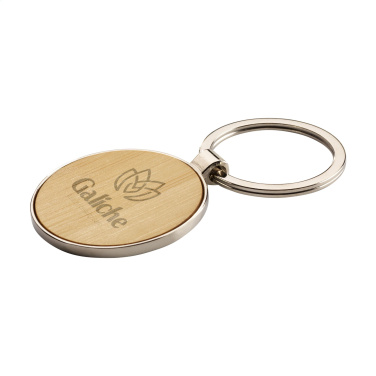 Logo trade promotional gifts picture of: Bamboo Key Circle keyring