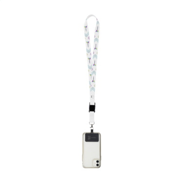 Logotrade promotional item image of: Lanyard Sublimatie Buckle RPET 2 cm with Patch keycord