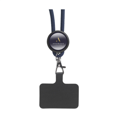 Logo trade promotional giveaway photo of: Lace Lanyard GRS RPET 5 mm keycord