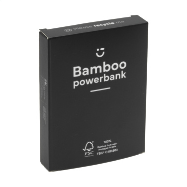 Logo trade promotional gifts image of: Bamboo 4000 Powerbank external charger