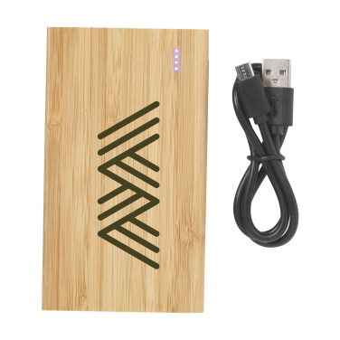 Logo trade promotional item photo of: Bamboo 4000 Powerbank external charger