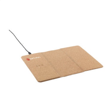Logo trade advertising products picture of: Cork Wireless Charging Mousepad