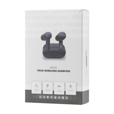 Logotrade promotional product image of: Aron TWS Wireless Earbuds in Charging Case