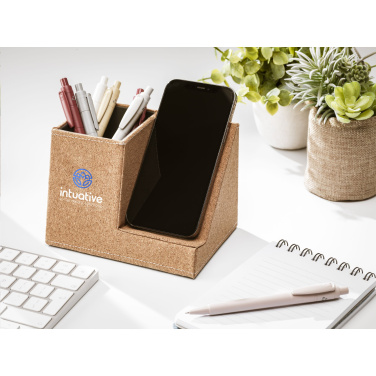 Logo trade advertising product photo of: Ecork Pen Holder Wireless Charger
