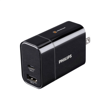 Logo trade promotional merchandise photo of: Philips Travel Charger