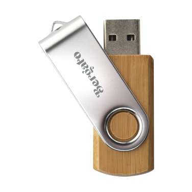 Logotrade corporate gifts photo of: USB Twist Bamboo 8 GB