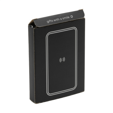 Logo trade promotional giveaways image of: Boru Bamboo RCS Recycled ABS Powerbank Wireless Charger