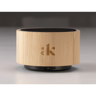 Logo trade promotional products image of: Wave Bamboo Wireless Speaker