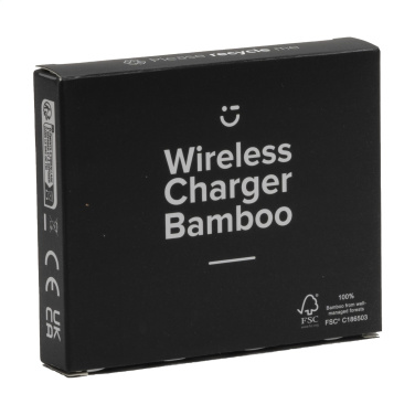 Logo trade advertising products image of: Bamboo Wireless Charger 15W