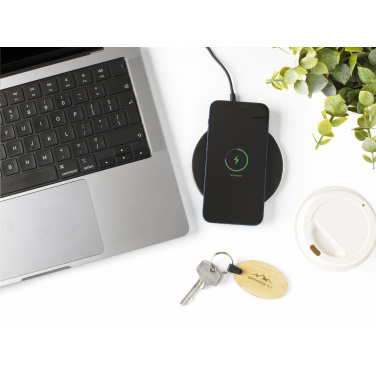 Logo trade promotional items picture of: Tecco GRS Recycled Alu 15W Wireless Charger