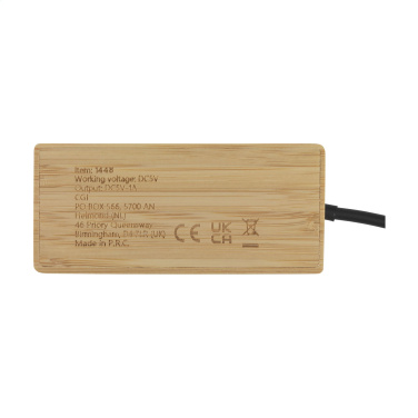 Logo trade corporate gifts image of: Fyra Bamboo Hub