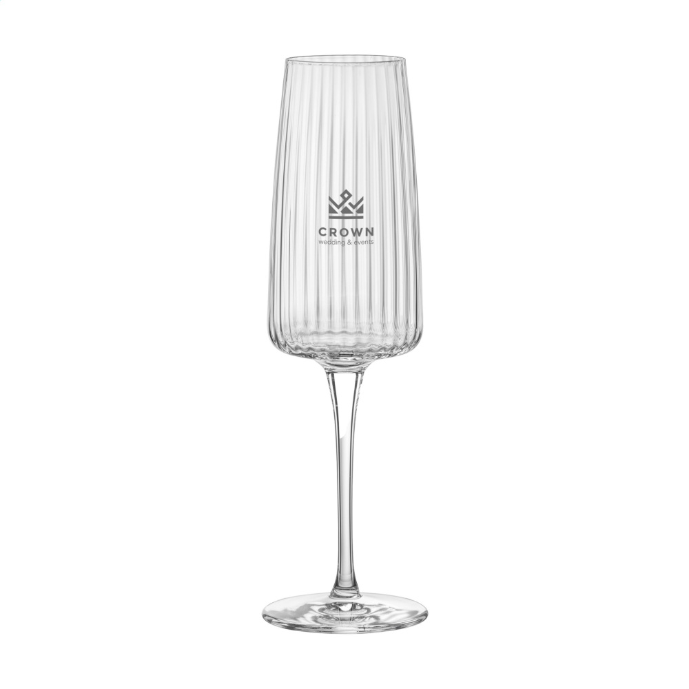 Logo trade promotional product photo of: Ribbio Champagne glass 255 ml