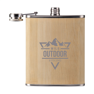 Logotrade corporate gifts photo of: Hipflask Bamboo 200 ml drinking bottle