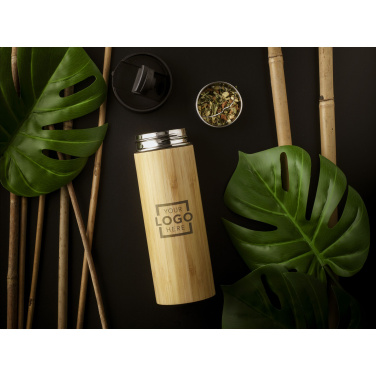 Logotrade promotional merchandise picture of: Sakura 360 ml bamboo thermo bottle/thermo cup