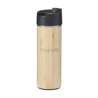 Logo trade promotional merchandise photo of: Sakura 360 ml bamboo thermo bottle/thermo cup