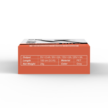 Logo trade business gift photo of: DATA TRANSFER CABLE Boost Link Nylon LK50CL Type C Lightning