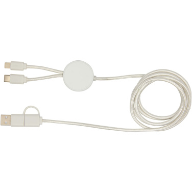 Logotrade advertising product image of: Citala 5-in-1 recycled plastic 150 cm data sync and 27W fast charge cable
