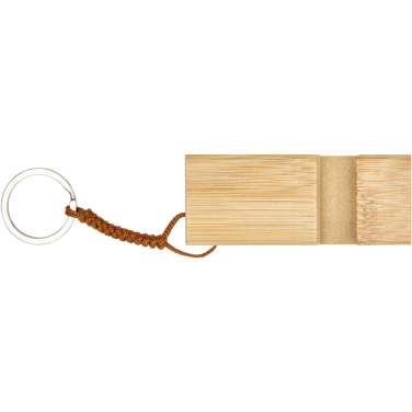 Logo trade promotional product photo of: Bosona bamboo phone holder with keychain