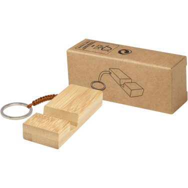Logotrade business gifts photo of: Bosona bamboo phone holder with keychain