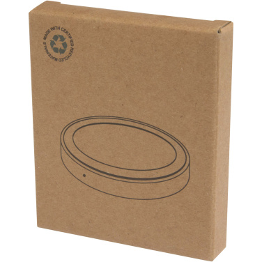 Logo trade corporate gifts image of: Freal 15W recycled plastic wireless charging pad