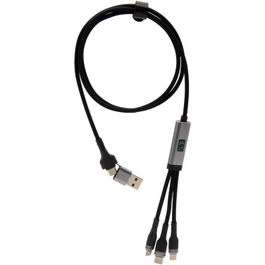 Logotrade corporate gift image of: SCX.design C53 100W 5-in-1 rPET ultra fast charging cable