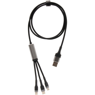 Logo trade promotional items image of: SCX.design C53 100W 5-in-1 rPET ultra fast charging cable