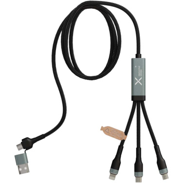 Logotrade promotional merchandise picture of: SCX.design C53 100W 5-in-1 rPET ultra fast charging cable