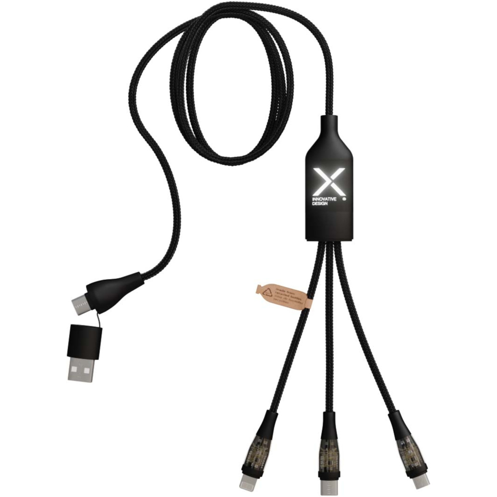 Logotrade promotional gifts photo of: SCX.design C50 5-in-1 fast charging 100W/5A cable with digital display