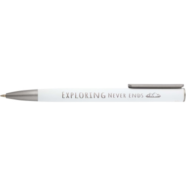 Logo trade advertising products image of: Ziggur aluminium ballpoint pen (blue ink)
