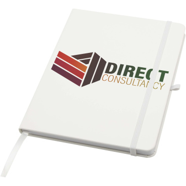 Logotrade promotional item image of: Teak A5 recycled hard cover notebook with lined pages
