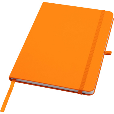 Logo trade promotional giveaways picture of: Teak A5 recycled hard cover notebook with lined pages