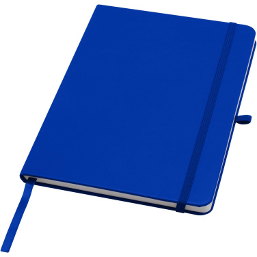 Logo trade promotional merchandise picture of: Teak A5 recycled hard cover notebook with lined pages