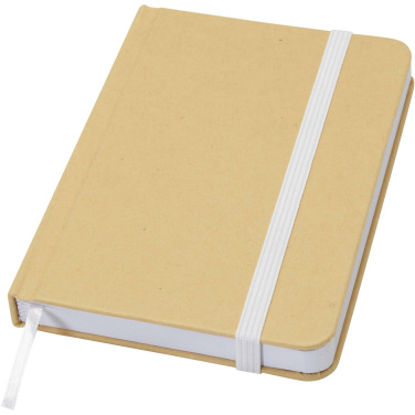 Logo trade promotional items picture of: Reed A6 recycled hard cover notebook with plain pages