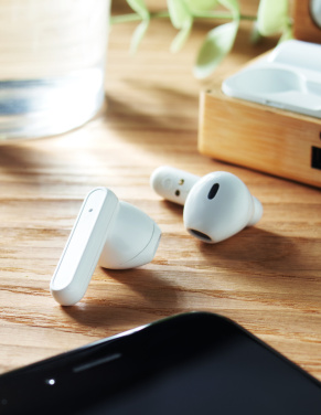 Logotrade corporate gift picture of: TWS earbuds in bamboo case