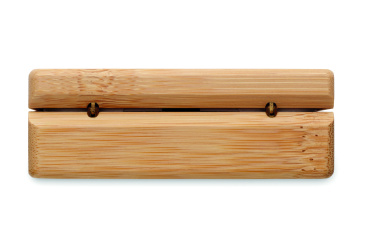 Logo trade advertising products picture of: TWS earbuds in bamboo case
