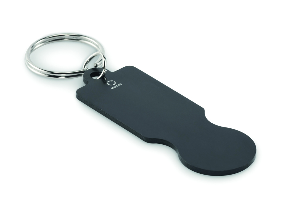 Logotrade promotional item image of: Key ring with trolley token