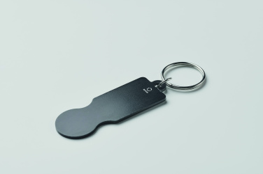 Logo trade business gift photo of: Key ring with trolley token