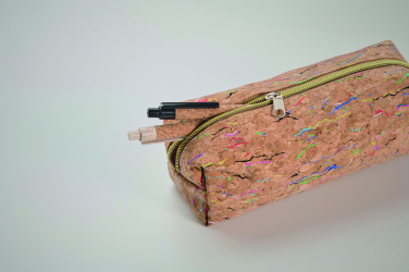 Logo trade promotional items picture of: Coloured cork pencil case