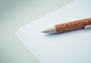 Logotrade promotional gift picture of: Cork 4-colour ink ball pen