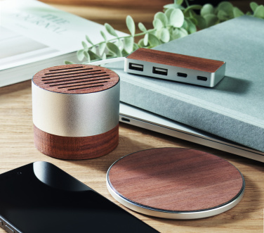 Logo trade promotional gifts image of: Recycled aluminium speaker