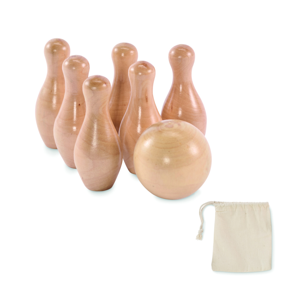 Logotrade promotional items photo of: Mini pine wood bowling set