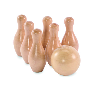 Logotrade business gifts photo of: Mini pine wood bowling set