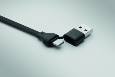 Logo trade advertising products image of: 60W cable keyring recycled ABS