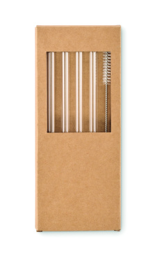 Logotrade advertising product image of: 4 reusable glass straws
